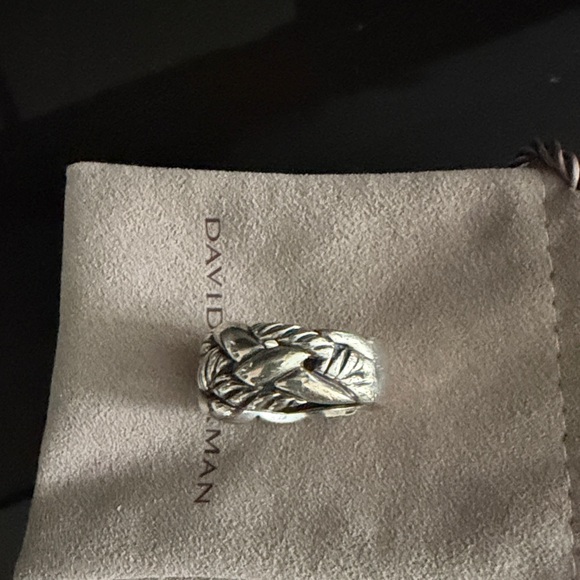 Authentic David Yurman Woven Silver Dome Ring - Picture 7 of 9